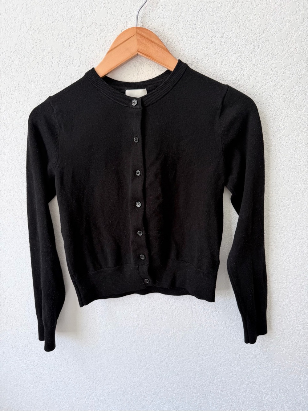 H&M Black Crewneck Button-Up Women's Cardigan